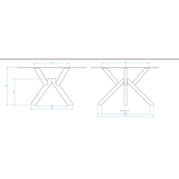 MIKADO CB4728-FD 120 CONNUBIA TABLE