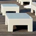 Modi' table with white glass MyYour