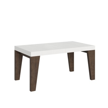 Naxy Mix Table - Extendable table 90x160/264 cm Naxy Mix White Ash top - Walnut legs