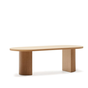 Nealy table with walnut veneer and natural finish 200 x 100 cm