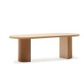 Nealy table with walnut veneer and natural finish 240 x 100 cm