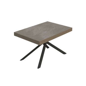 Niket table with anthracite legs D.90 - Niket extendable table 90x140/400 cm white ash with anthracite legs