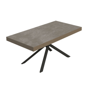 Niket table with anthracite legs D.90 - Niket extendable table 90x200/304 cm white ash with anthracite legs