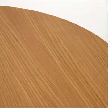 Oqui extendable oval table in oak veneer Ø120(20