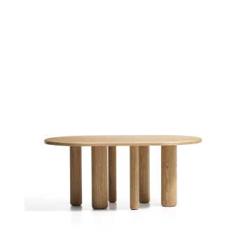 Mailen oval table in ash with natural finish Ø 180 x 105 cm