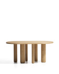 Mailen oval table in ash with natural finish Ø 180 x 105 cm