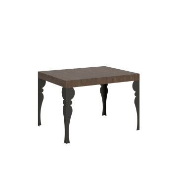 Paxon table with anthracite legs D.90 - Extendable table 110/194x70 cm Paxon white ash with anthracite legs