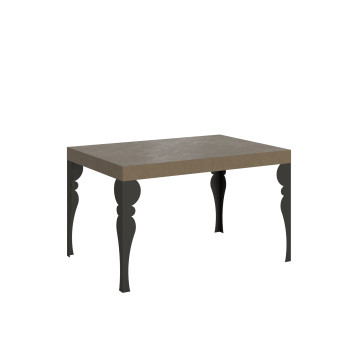 Paxon table with anthracite legs D.90 - Extendable table 120/224x90 cm Paxon white ash with anthracite legs
