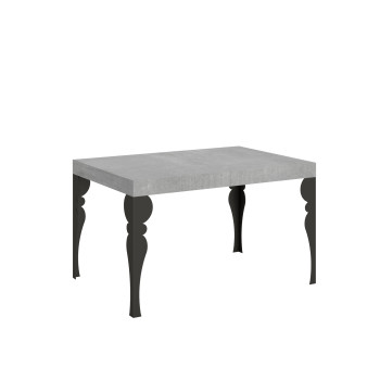 Paxon table with anthracite legs D.90 - Extendable table 120/224x90 cm Paxon white ash with anthracite legs