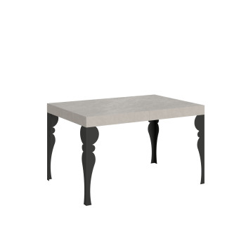 Paxon table with anthracite legs D.90 - Extendable table 140/244x90 cm Paxon white ash with anthracite legs