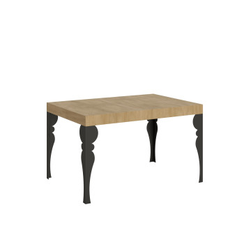 Paxon table with anthracite legs D.90 - Extendable table 140/244x90 cm Paxon white ash with anthracite legs