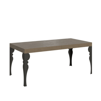 Paxon table with anthracite legs D.90 - Extendable table 200/304x90 cm Paxon white ash with anthracite legs