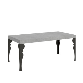 Paxon table with anthracite legs D.90 - Extendable table 200/304x90 cm Paxon white ash with anthracite legs