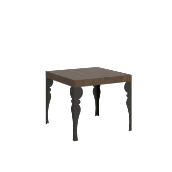 Paxon table with anthracite legs D.90 - Extendable table 90/246x90 cm Paxon white ash with anthracite legs