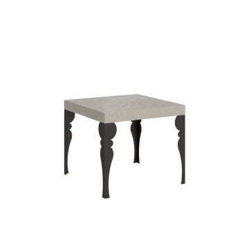Paxon table with anthracite legs D.90 - Extendable table 90/246x90 cm Paxon white ash with anthracite legs