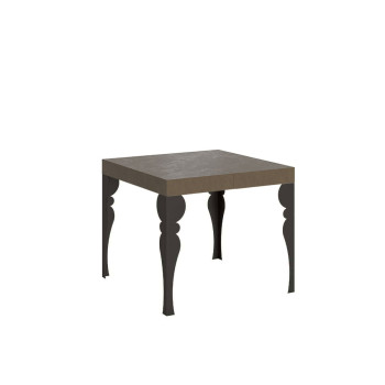 Paxon table with anthracite legs D.90 - Extendable table 90/246x90 cm Paxon white ash with anthracite legs