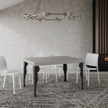 Paxon Premium table with anthracite legs D.90 - Extendable table 120/224x90 cm Paxon Premium white ash with anthracite legs