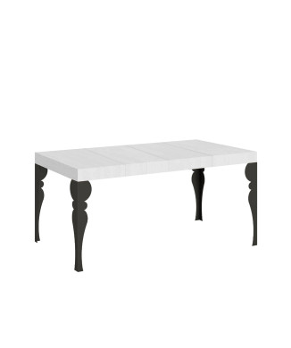 Paxon Premium table with anthracite legs D.90 - Extendable table 120/380x90 cm Paxon Premium white ash with anthracite legs