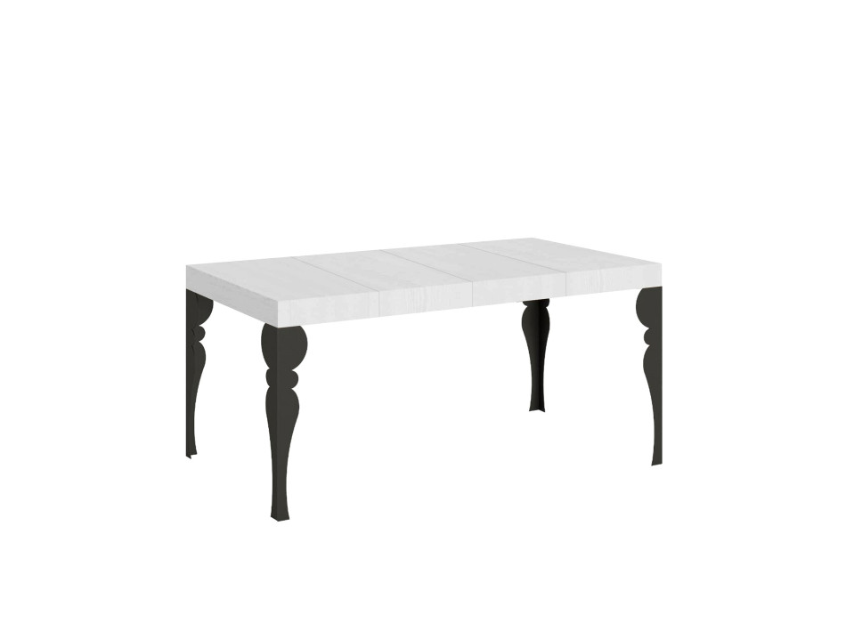 Paxon Premium table with anthracite legs D.90 - Extendable table 120/380x90 cm Paxon Premium white ash with anthracite legs