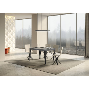 Paxon Premium table with anthracite legs D.90 - Extendable table 130/234x90 cm Paxon Premium white ash with anthracite legs