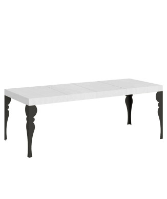Paxon Premium table with anthracite legs D.90 - Extendable table 160/420x90 cm Paxon Premium white ash with anthracite legs