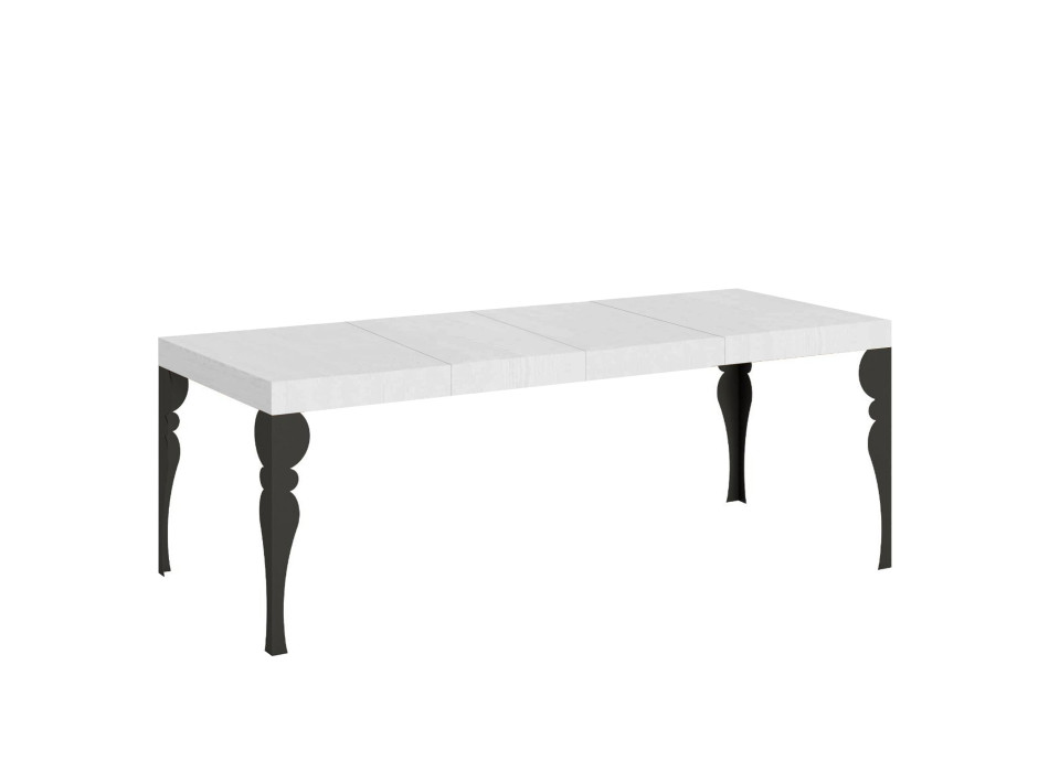 Paxon Premium table with anthracite legs D.90 - Extendable table 160/420x90 cm Paxon Premium white ash with anthracite legs