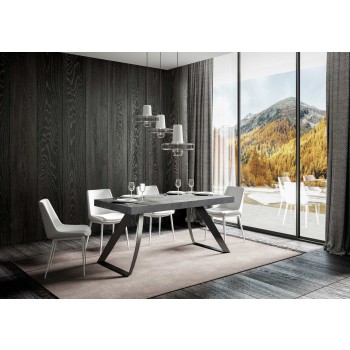 Proxy Anthracite Table - Extendable Table 90x160/420 cm Proxy White Ash Anthracite Frame