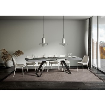 Proxy Anthracite Table - Extendable Table 90x180/284 cm Proxy White Ash Anthracite Frame