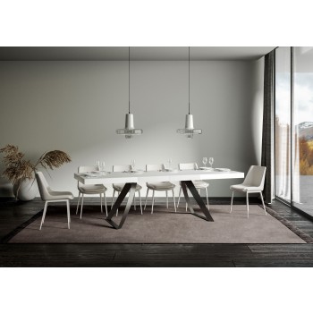 Proxy Premium Anthracite Table - Extendable Table 90x180/284 cm Proxy Premium White Ash Anthracite Frame