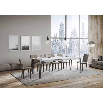 Rio Table - Extendable Table 90x130/234 cm Rio White Ash Anthracite Frame