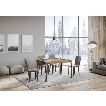 Rio Table - Extendable Table 90x130/234 cm Rio White Ash Anthracite Frame