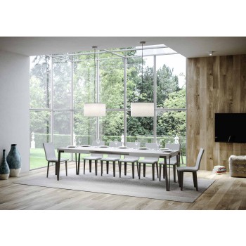 Rio Table - Extendable Table 90x180/284 cm Rio White Ash Anthracite Frame