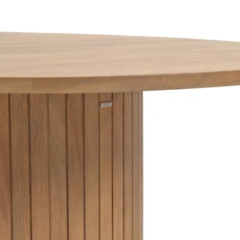 Licia round table in solid mango wood with natural finish Ø 120 cm