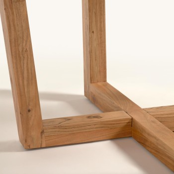 Nahla round table in solid acacia wood with a natural finish, Ø 120 cm.