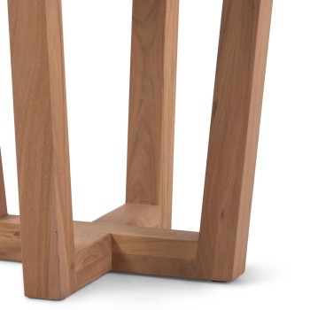 Nahla round table in solid acacia wood with a natural finish, Ø 90 cm.