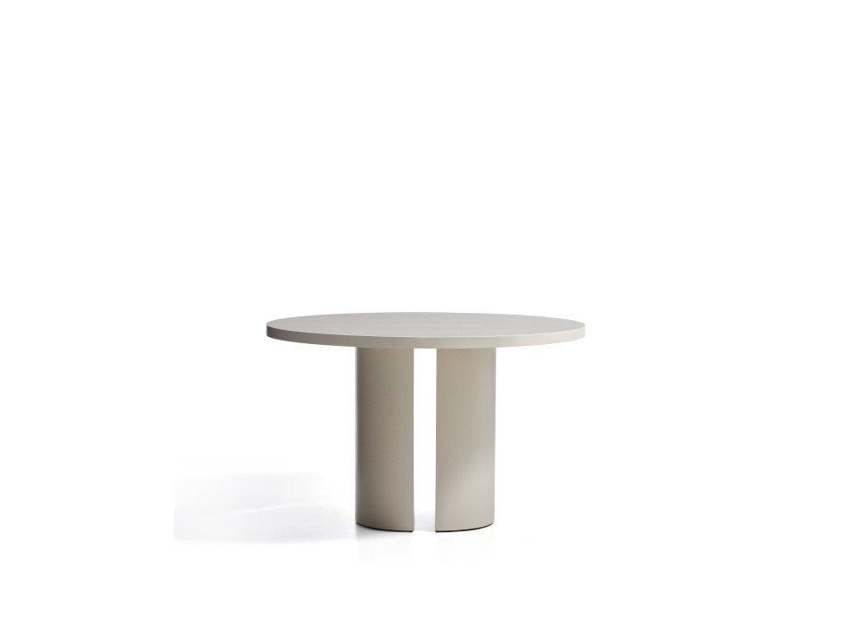 Nealy DM round table lacquered with ecru finish Ø 120 cm