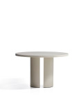 Nealy DM round table lacquered with ecru finish Ø 120 cm