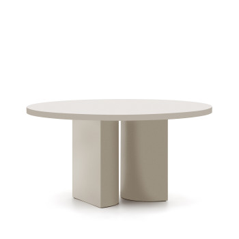 Nealy DM round table lacquered with ecru finish Ø 150 cm