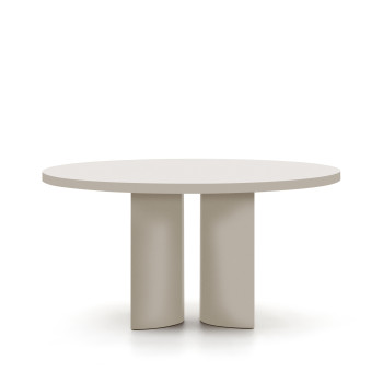 Nealy DM round table lacquered with ecru finish Ø 150 cm