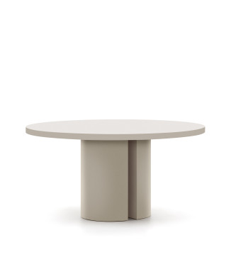 Nealy DM round table lacquered with ecru finish Ø 150 cm