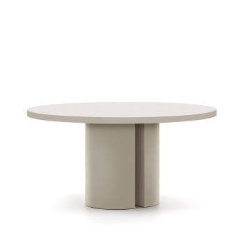 Nealy DM round table lacquered with ecru finish Ø 150 cm