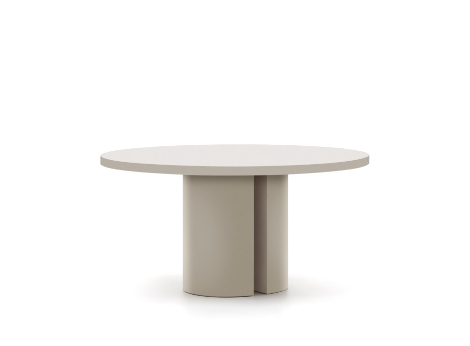 Nealy DM round table lacquered with ecru finish Ø 150 cm