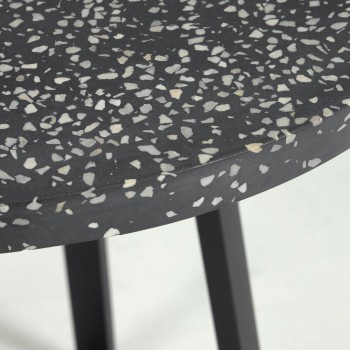 Tella round table in black terrazzo Ø 70 cm black terrazzo Ø 70 cm