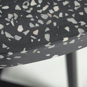 Tella round table in black terrazzo Ø 70 cm black terrazzo Ø 70 cm
