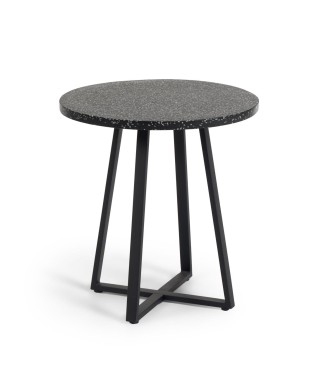 Tella round table in black terrazzo Ø 70 cm black terrazzo Ø 70 cm
