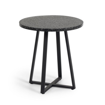 Tella round table in black terrazzo Ø 70 cm black terrazzo Ø 70 cm