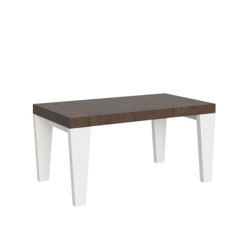 Spimbo Mix Table - Extendable table 90x160/264 cm Spimbo Mix with White Ash top and Walnut legs