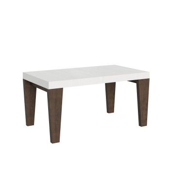 Spimbo Mix Table - Extendable table 90x160/264 cm Spimbo Mix with White Ash top and Walnut legs