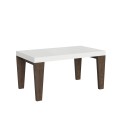 Extendable table 90x160/264 cm Spimbo Mix with White Ash top and Walnut legs