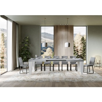 Spimbo Mix Table - Extendable table 90x180/284 cm Spimbo Mix with White Ash top and Walnut legs